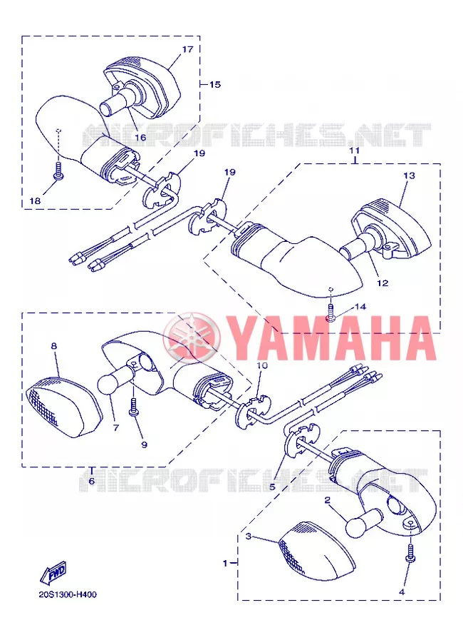CLIGNOTANT Yamaha MOTO 800 2013 FZ8 ABS  FZ8-NA