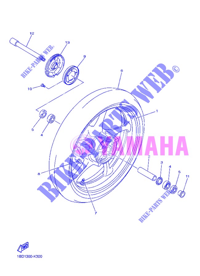 ROUE AVANT pour Yamaha FZ8NA de 2013