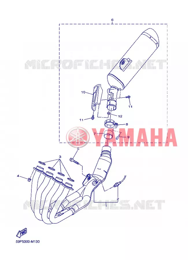 ECHAPPEMENT Yamaha MOTO 800 2013 FZ8 ABS  FZ8-NA