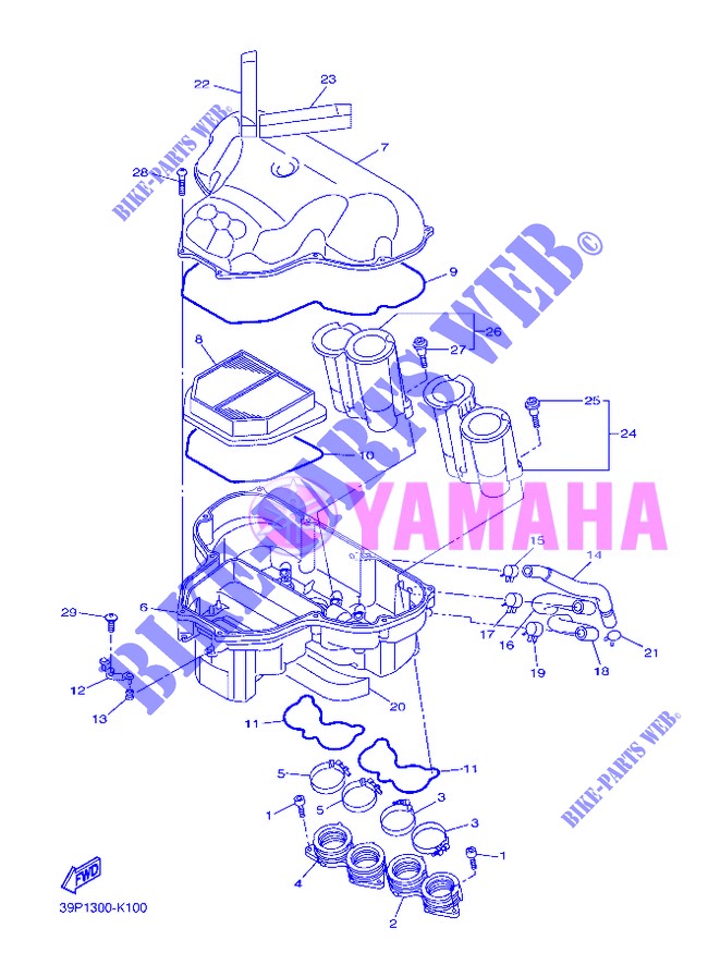 ADMISSION pour Yamaha FZ8S de 2013