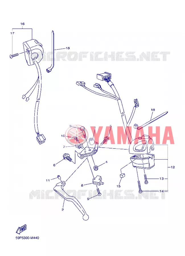 COMMODO / LEVIER Yamaha MOTO 800 2013 FAZER  FZ8-S
