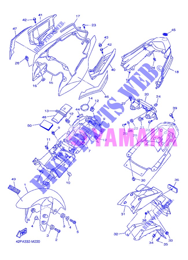 GARDE BOUE pour Yamaha FZ8S de 2013