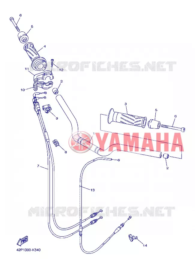GUIDON ET CABLES Yamaha MOTO 800 2013 FAZER  FZ8-S