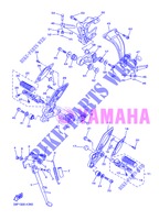 SUPPORT / REPOSE PIEDS pour Yamaha FZ8S de 2013
