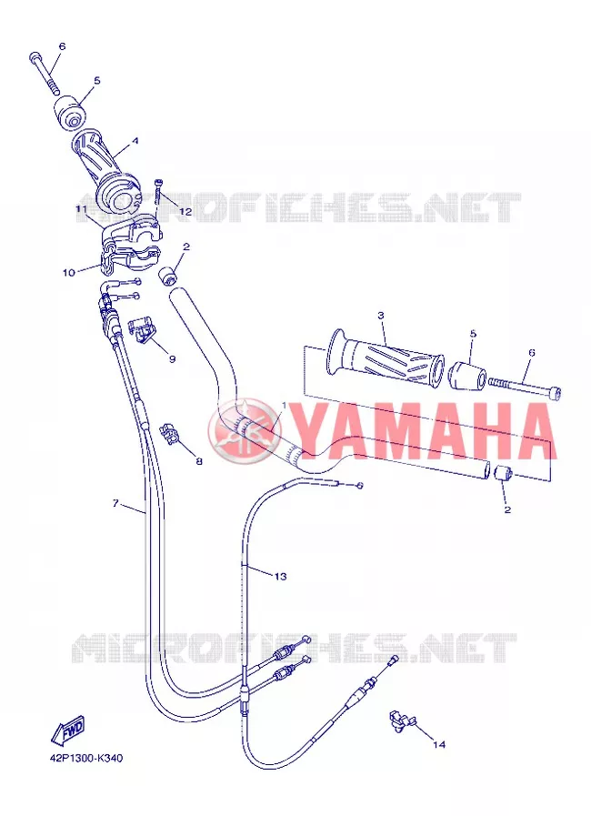 GUIDON ET CABLES Yamaha MOTO 800 2013 FAZER  FZ8-S