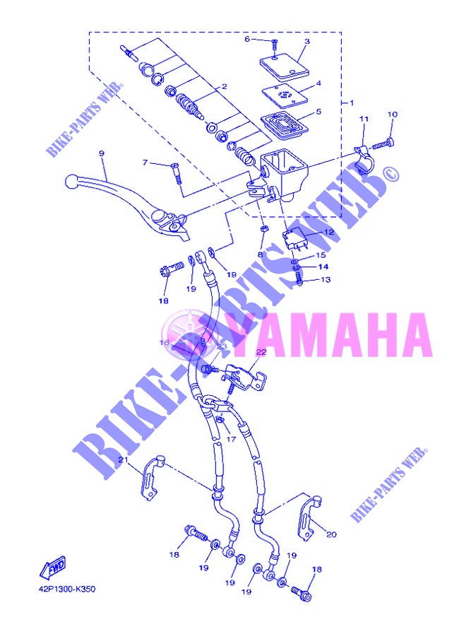 MAITRE CYLINDRE DE FREIN AVANT pour Yamaha FZ8S de 2013