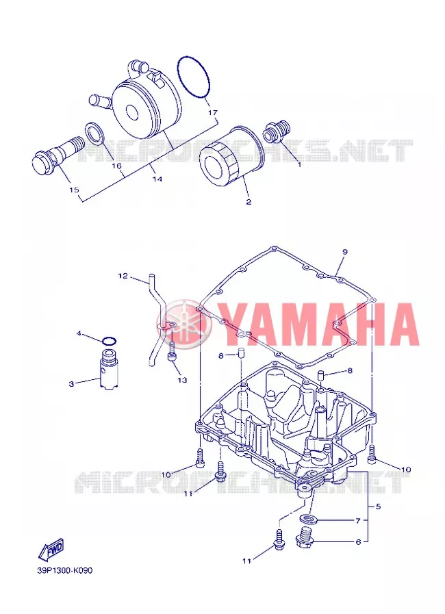FILTRE A HUILE Yamaha MOTO 800 2013 FAZER  FZ8-S