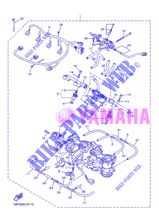 ADMISSION 2 pour Yamaha FZ8SA de 2013