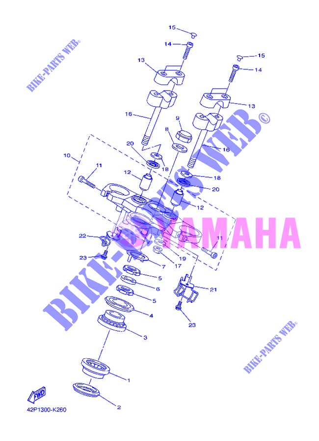 DIRECTION pour Yamaha FZ8SA de 2013