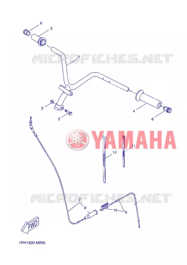 GUIDON ET CABLES Yamaha SCOOTER 50 2013 AEROX  NS50