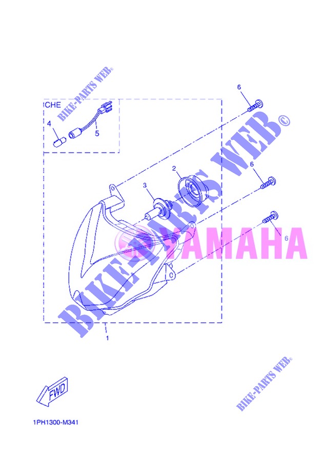 PHARE  pour Yamaha NS50 de 2013