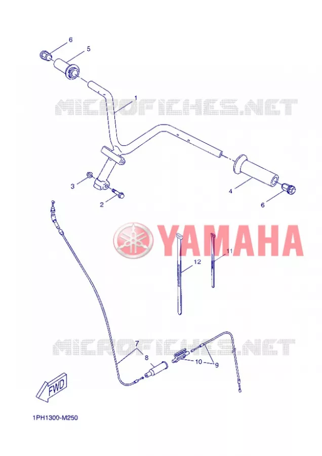 GUIDON ET CABLES Yamaha SCOOTER 50 2013 NITRO  NS50