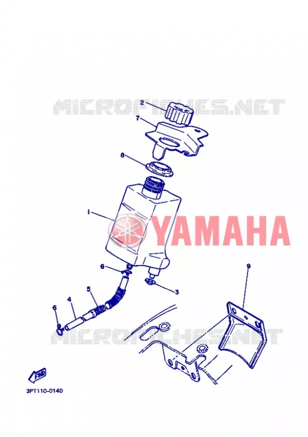 RESERVOIR D'HUILE Yamaha MOTO 50 2013 PW  PW50