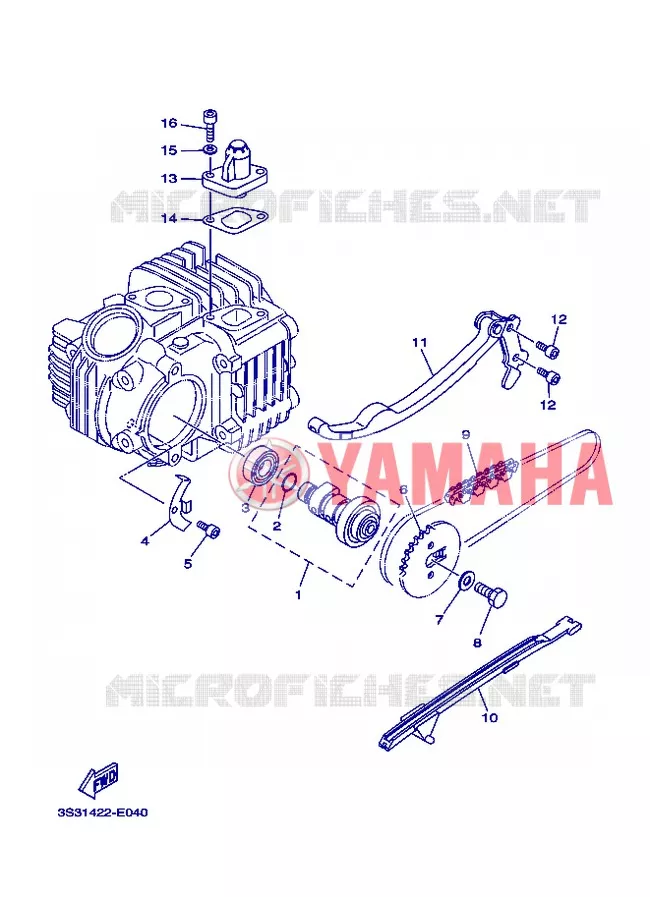 ARBRE A CAMES / CHAINE DE DISTRIBUTION Yamaha MOTO 110 2013 TTRE  TT-R110E