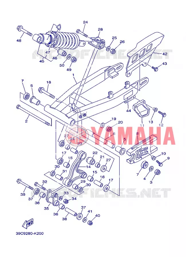 BRAS OSCILLANT / AMORTISSEUR Yamaha MOTO 125 2013 TTR BIG WHEELS  TT-R125LWE