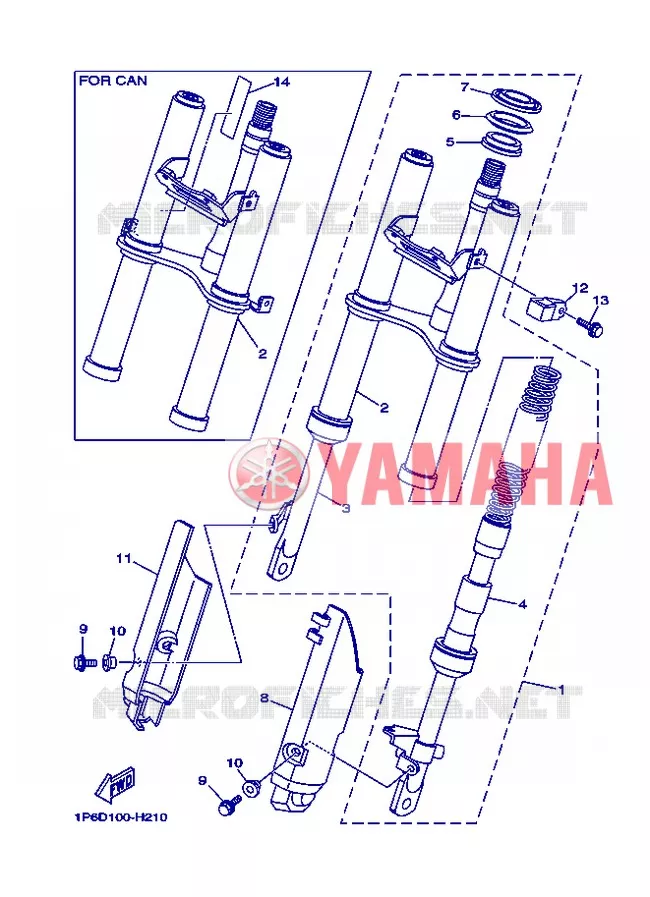 FOURCHE Yamaha MOTO 50 2013 TTR  TT-R50E