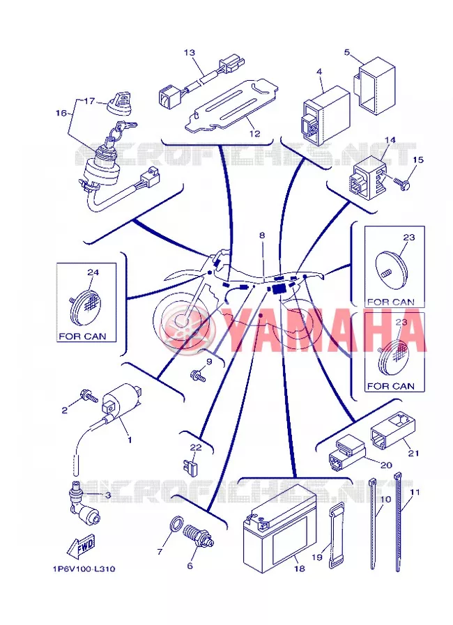 PARTIE ELECTRIQUE 1 Yamaha MOTO 50 2013 TTR  TT-R50E