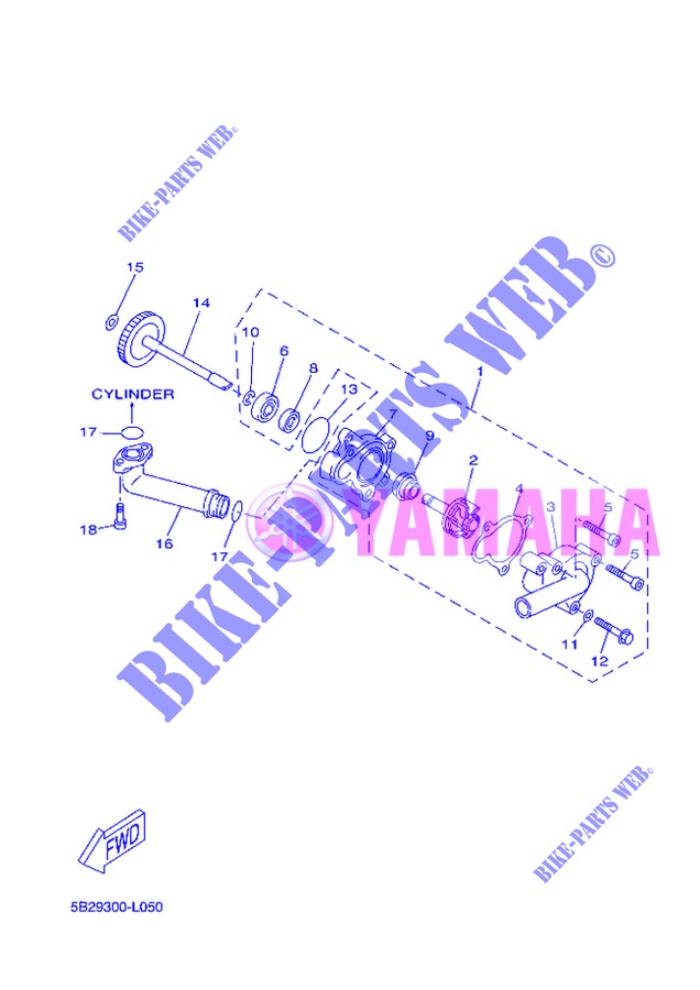 POMPE A EAU / DURITES pour Yamaha VP250 de 2013