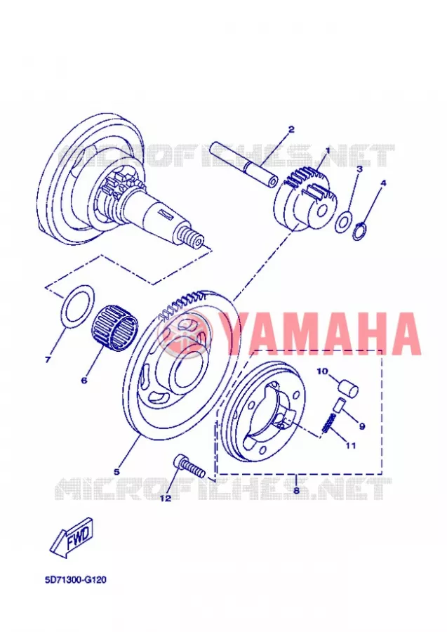 EMBRAYAGE DE DEMARREUR Yamaha MOTO 125 2013 WR-R  WR125R