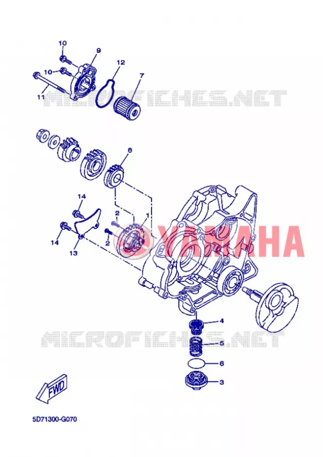 POMPE A HUILE Yamaha MOTO 125 2013 WR-R  WR125R