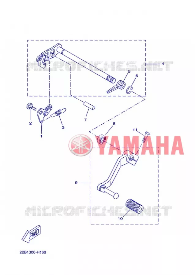 AXE DE SELECTEUR / PEDALE Yamaha MOTO 125 2013 WR-R  WR125R