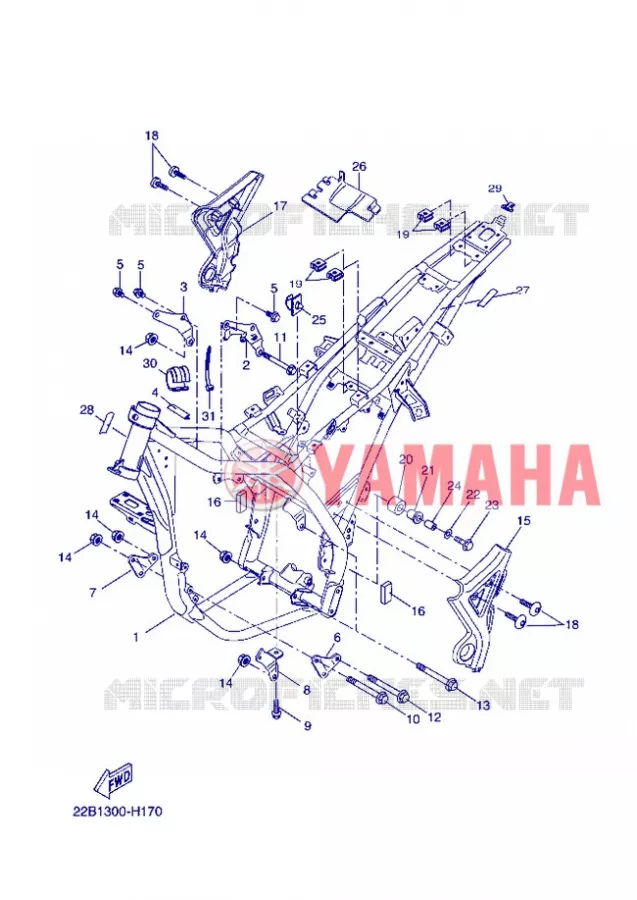 CADRE Yamaha MOTO 125 2013 WR-R  WR125R
