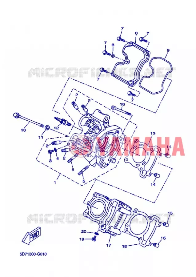CULASSE Yamaha MOTO 125 2013 WR-R  WR125R
