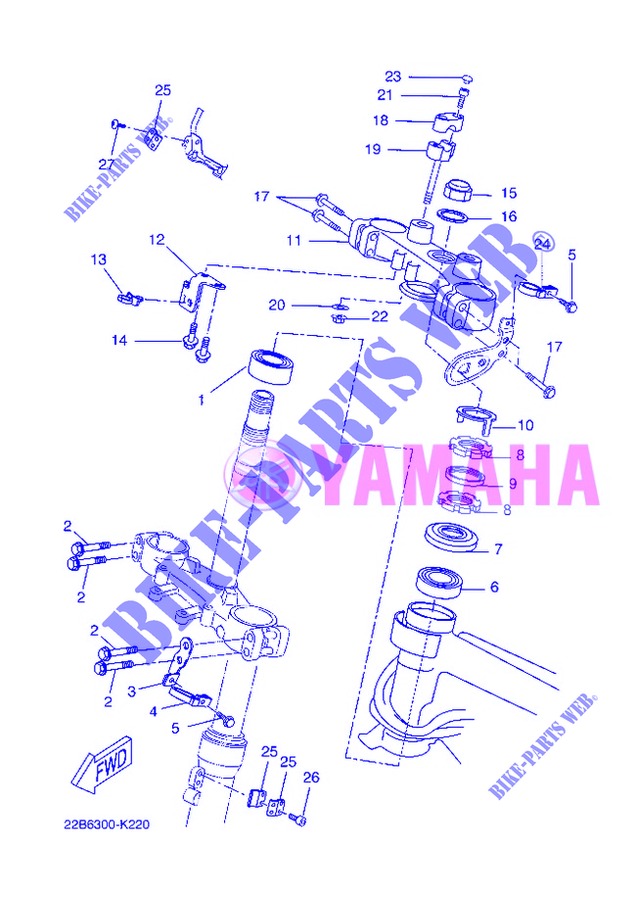 DIRECTION 2 pour Yamaha WR 125 X de 2013