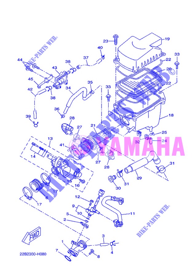 ADMISSION pour Yamaha WR 125 X de 2013