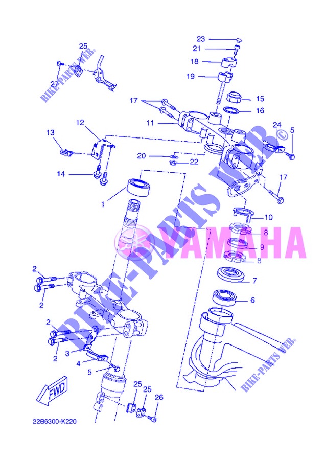 DIRECTION 2 pour Yamaha WR 125 X de 2013
