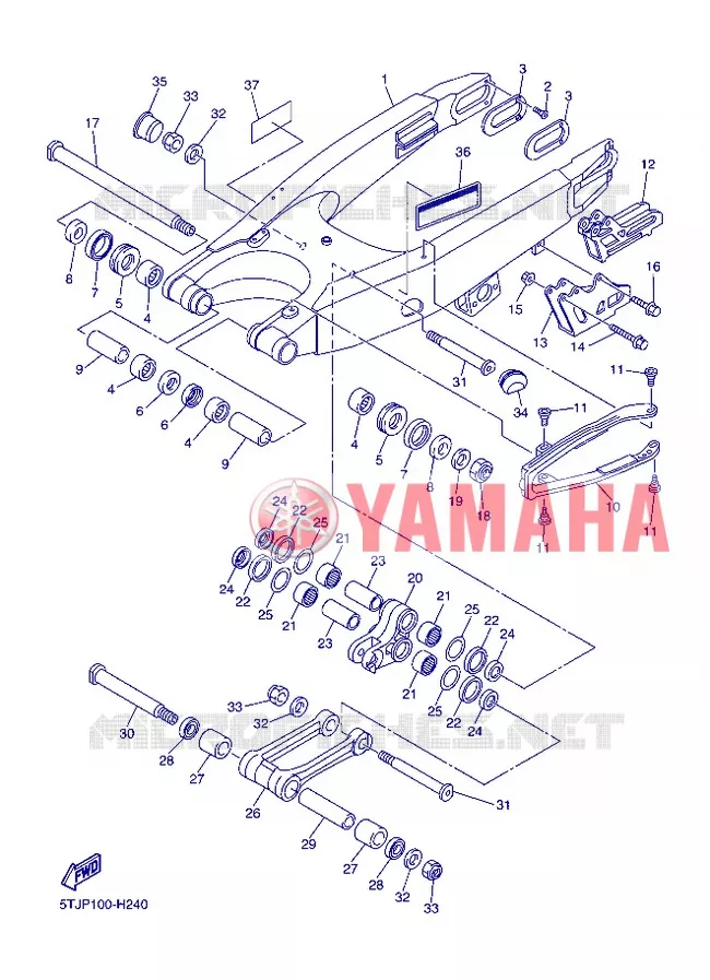BRAS ARRIERE Yamaha MOTO 250 2013 WRF  WR250F