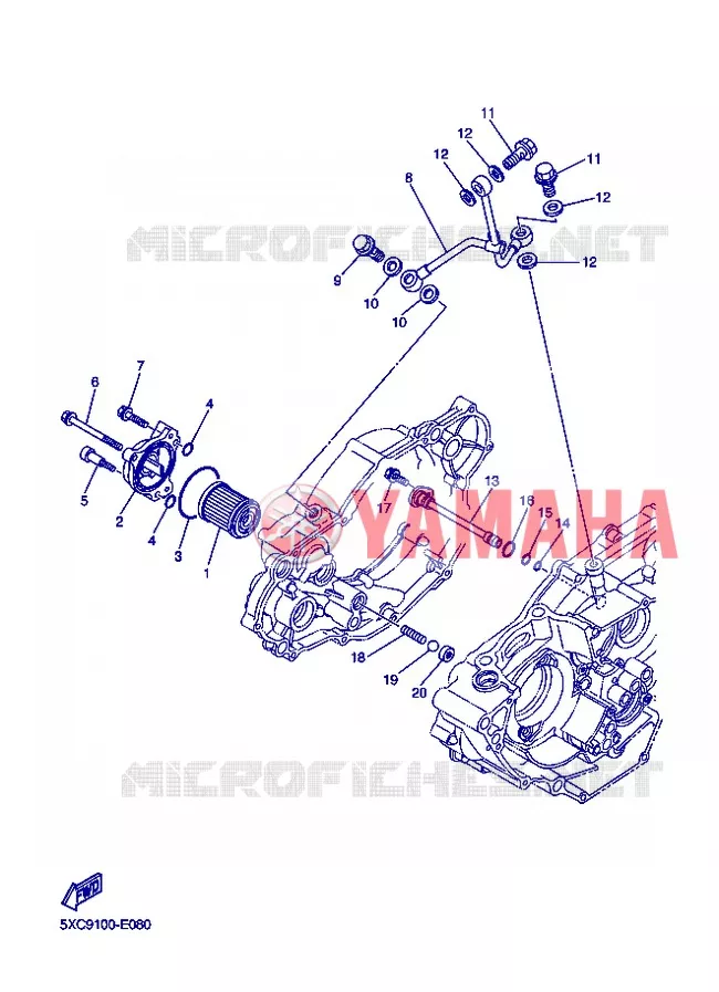 FILTRE A HUILE Yamaha MOTO 250 2013 WRF  WR250F