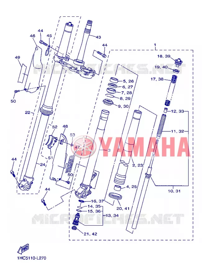 FOURCHE Yamaha MOTO 250 2013 WRF  WR250F