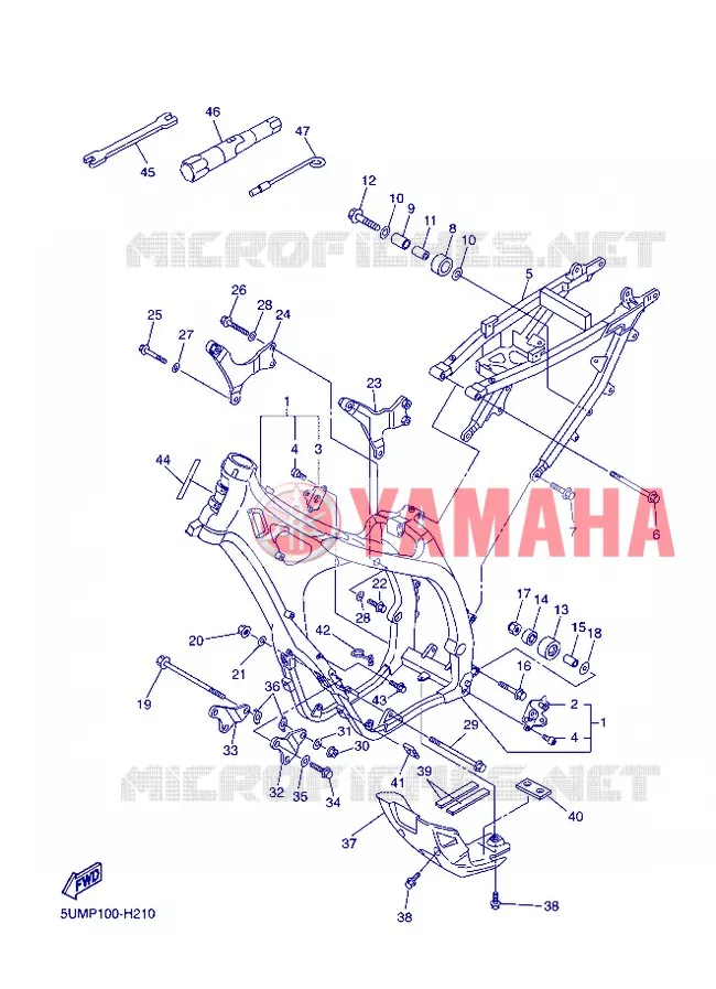 CADRE Yamaha MOTO 250 2013 WRF  WR250F