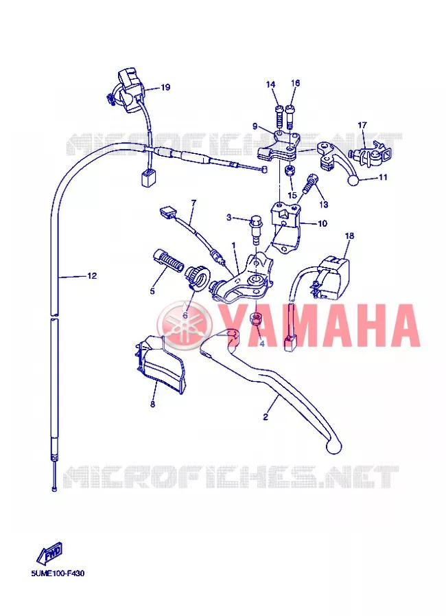 COMMODO / LEVIER Yamaha MOTO 250 2013 WRF  WR250F
