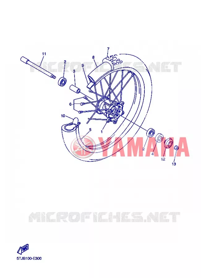 ROUE AVANT Yamaha MOTO 250 2013 WRF  WR250F
