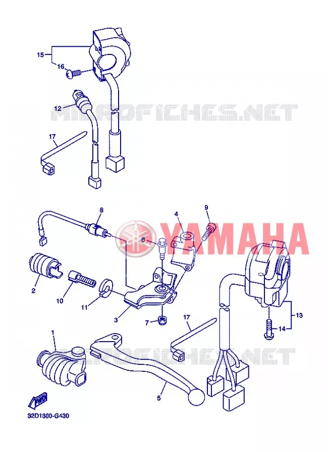 COMMODO / LEVIER Yamaha MOTO 250 2013 WR-R  WR250R