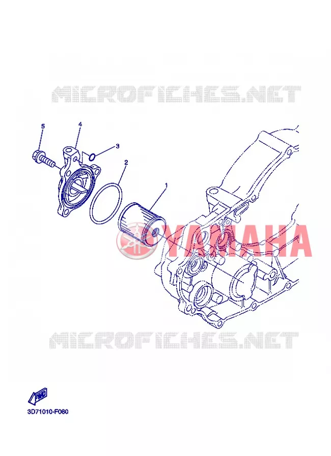 FILTRE A HUILE Yamaha MOTO 250 2013 WR-R  WR250R