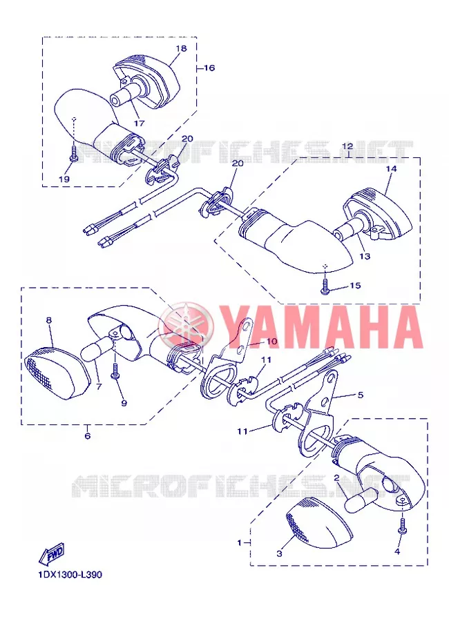 CLIGNOTANT Yamaha MOTO 450 2013 WRF  WR450F
