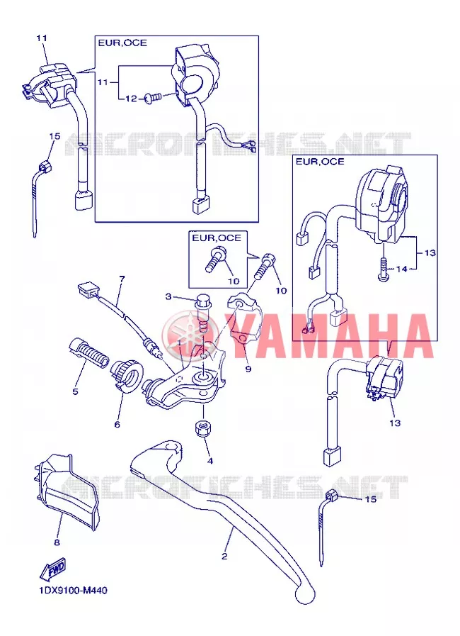 COMMODO / LEVIER Yamaha MOTO 450 2013 WRF  WR450F