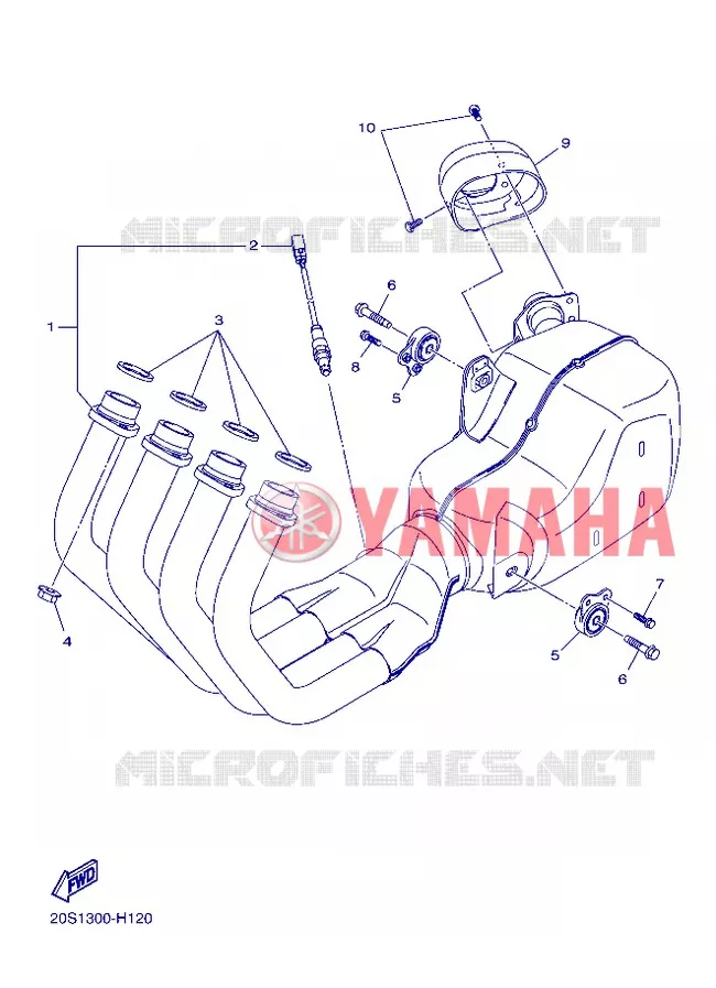 ECHAPPEMENT Yamaha MOTO 600 2013 XJ6  XJ6F