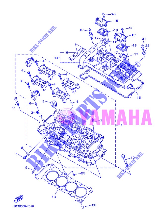 CULASSE pour Yamaha DIVERSION 600 F de 2013