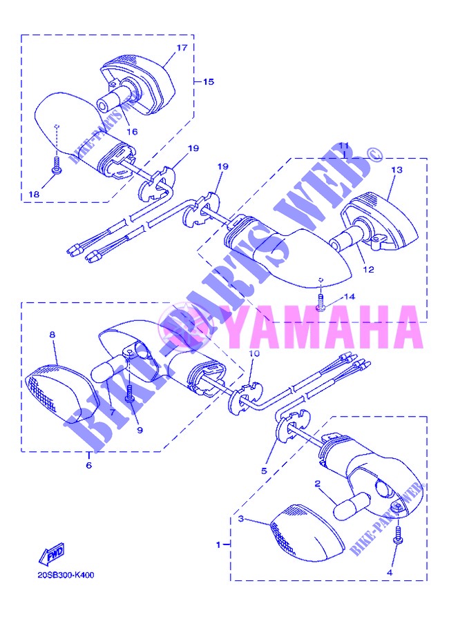 CLIGNOTANT pour Yamaha DIVERSION 600 F ABS de 2013