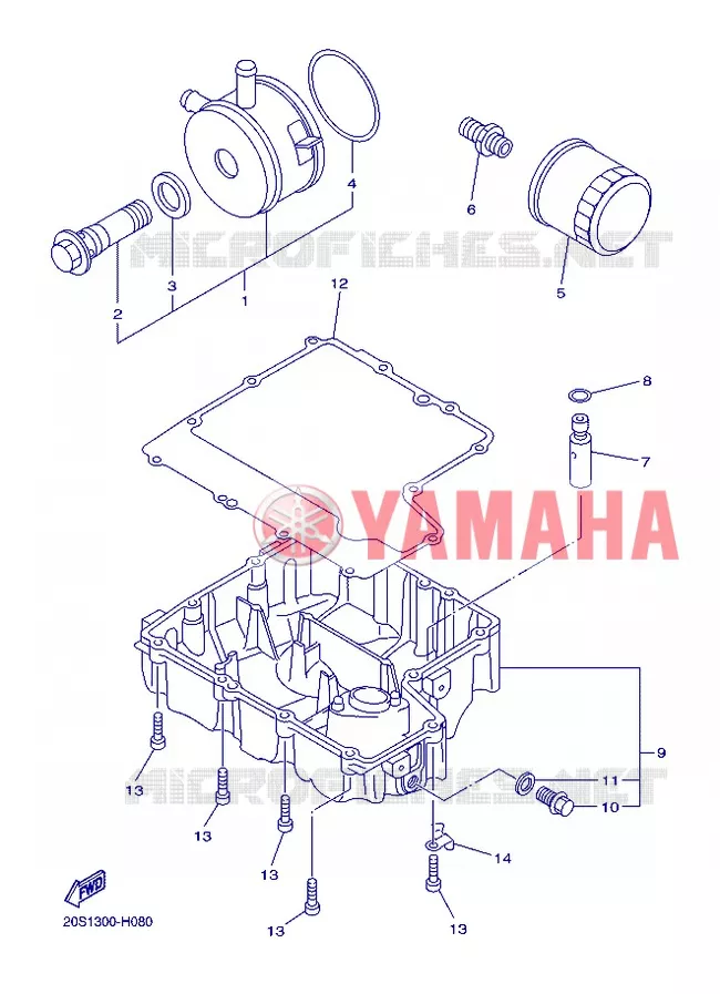 FILTRE A HUILE Yamaha MOTO 600 2013 XJ6  XJ6FA