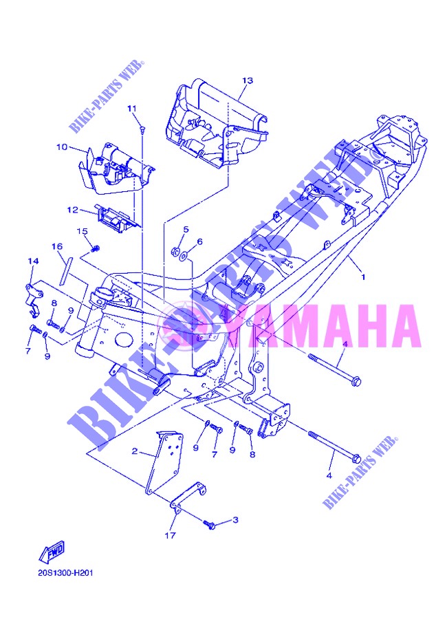 CADRE pour Yamaha XJ6N de 2013