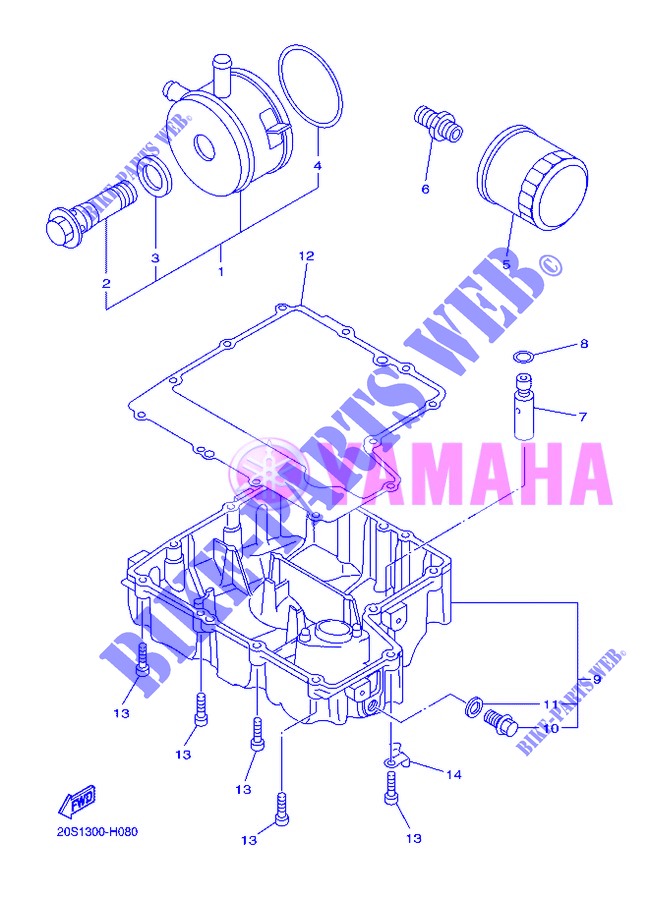 FILTRE A HUILE pour Yamaha XJ6N de 2013