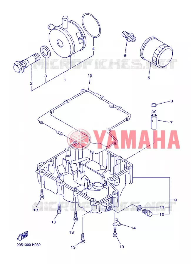FILTRE A HUILE Yamaha MOTO 600 2013 XJ6  XJ6N