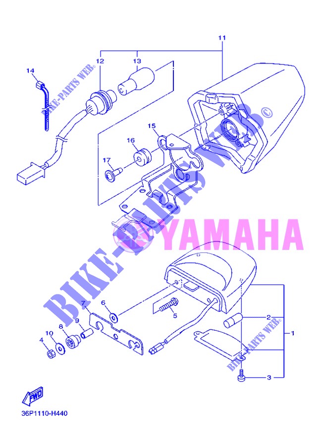 FEU ARRIERE pour Yamaha XJ6N de 2013