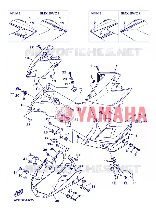 COUVERCLE LATERAL 2 Yamaha MOTO 600 2013 XJ6 ABS  XJ6NA
