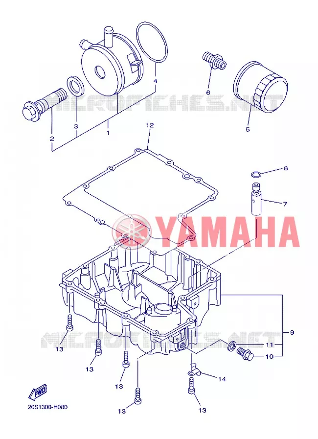 FILTRE A HUILE Yamaha MOTO 600 2013 XJ6  XJ6S